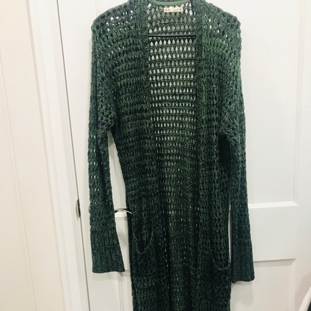 Long Green Cardigan
